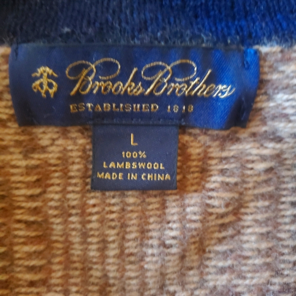 Multicolored Brooks Brother lambswool sweater size L